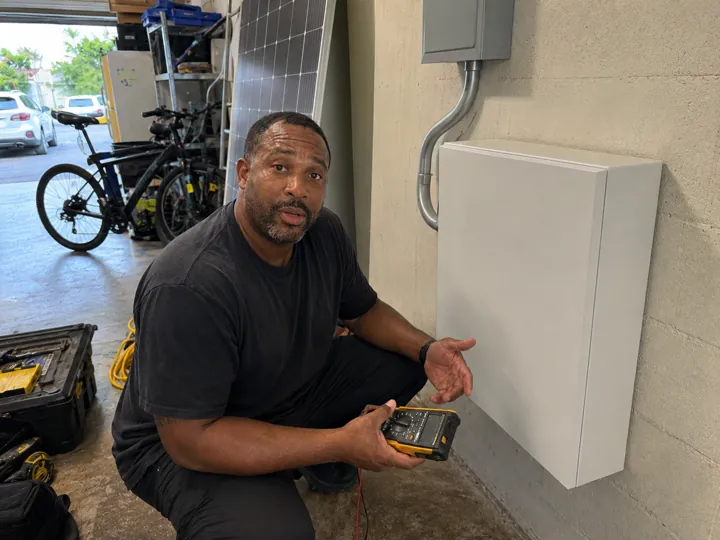 Derrick W., solar & battery storage client of R.A.S Group